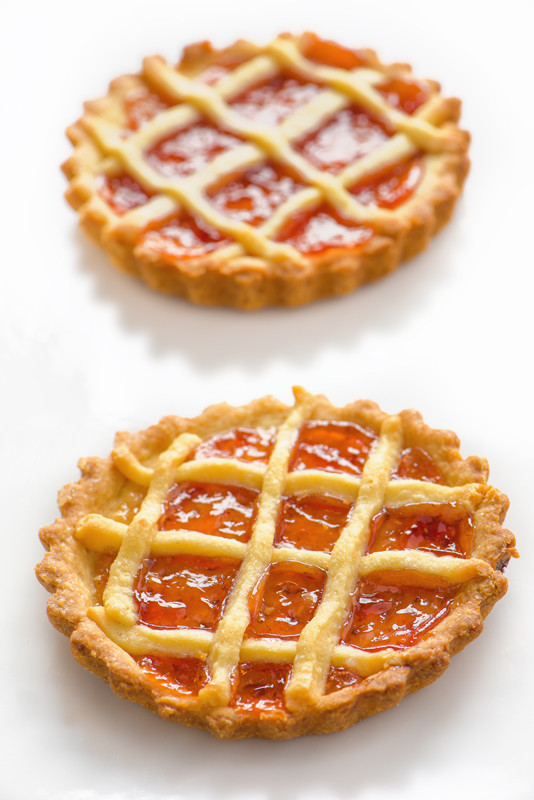 Tarts on a white background