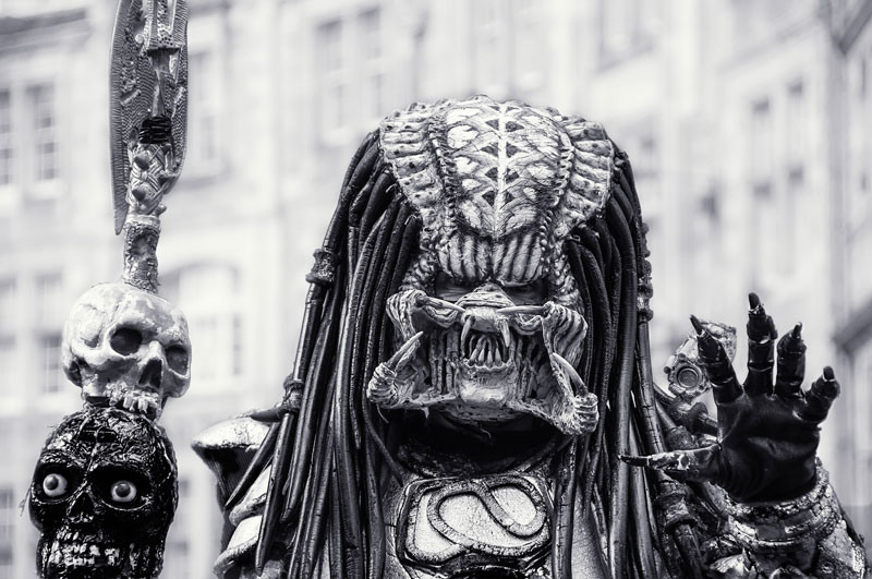 Alien Monster on the Royal Mile during the Fringe Festival, Edinburgh