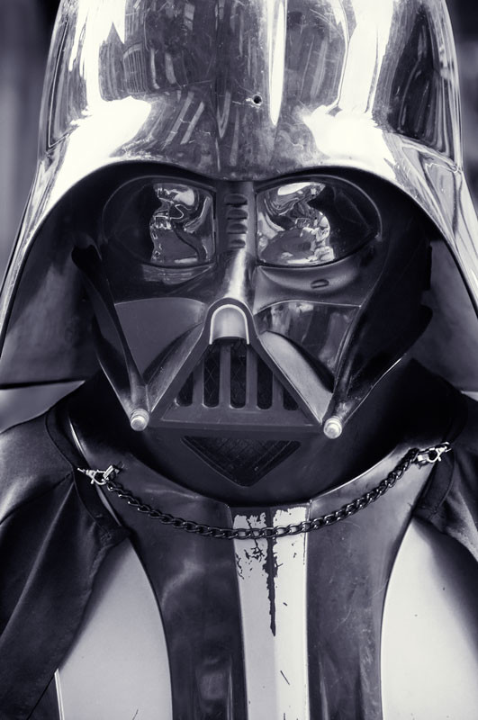 Darth Vader on the Royal Mile during the Fringe Festival, Edinburgh