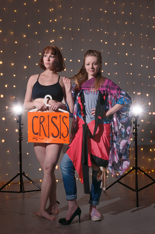 Pirita Tuisku and Christina Liddell standing, for Single Life, Edinburgh Fringe