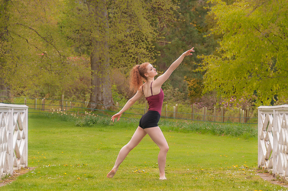 Dancer Anna Stidolph at the Clerk Estate Penicuik