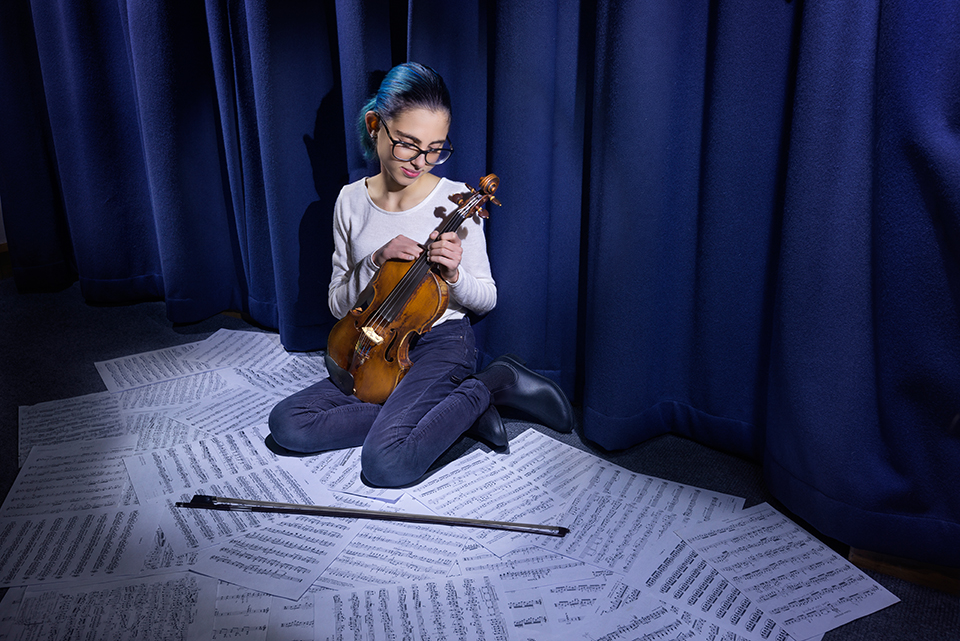 Violinist Joana Carvalhas at the Royal Conservatoire of Scotland, Glasgow