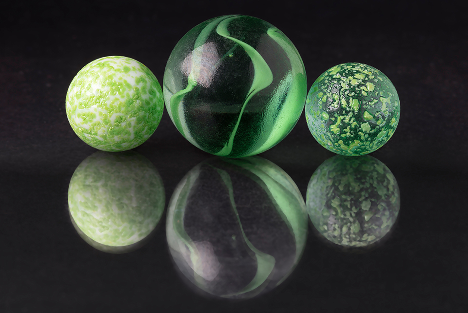 Green marbles