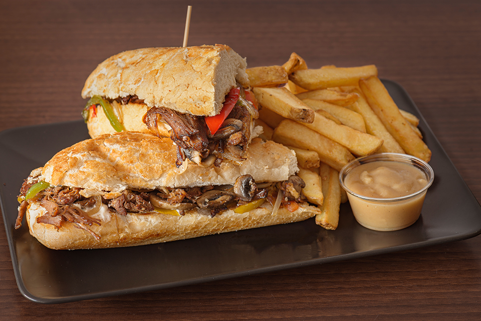 Classic US dish, Philly Steak Baguette