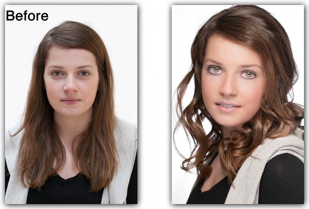 Portrait Photography, Chloe's before and after pictures