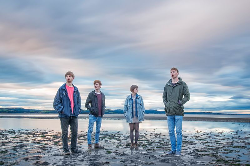 Manchester based band at Silverknowes beach, Edinburgh
