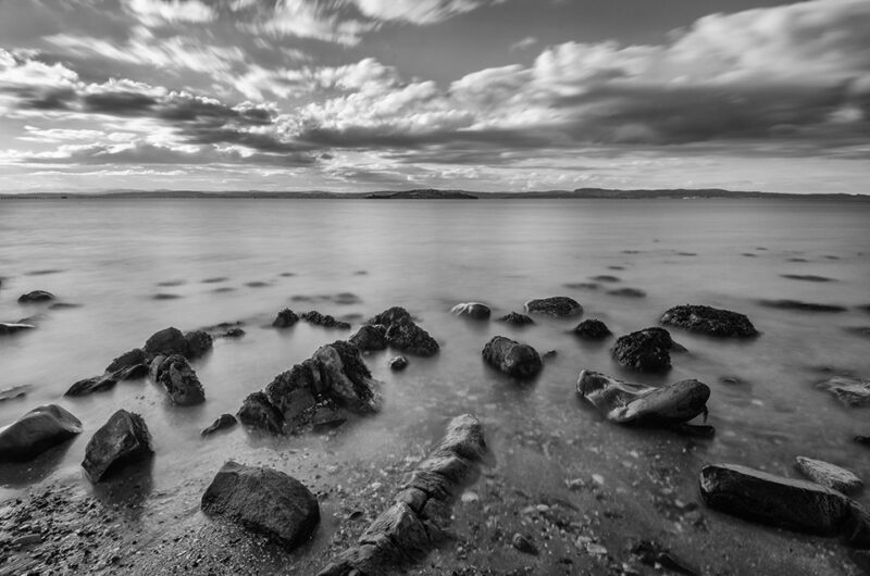 Black & White seascape, Silverknowes beach, Edinburgh