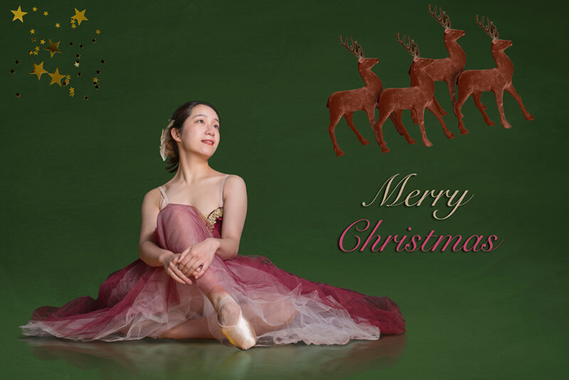Dancer, reindeers, Christmas theme