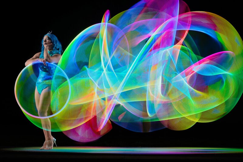 Circus Artist Jusztina Hermann with LED hoop, image no 16