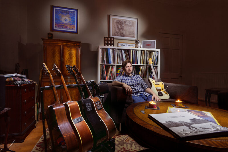 Light painting of Mike Baille (The Lonely Together) in his flat in Edinburgh. Second image